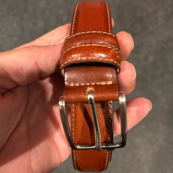 Cavalieri Brown Leather Belt - Picture 3 of 8